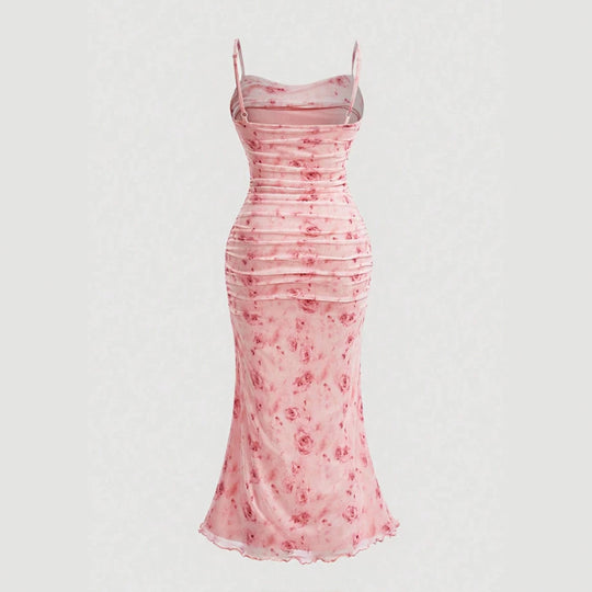 Damen Wickelkleid mit Rüschendetails und floraler Struktur R&B