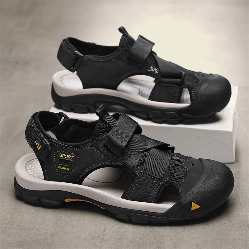 Herren Sportliche Outdoor-Sandalen mit verstellbarem Riemen und rutschfester Sohle R&B