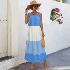 Damen Sommerliches Maxikleid mit verspieltem Bandeau-Oberteil und fließendem Rock R&B