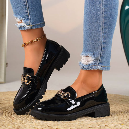Damen Elegante Loafer mit dekorativem Schleifendetail R&B