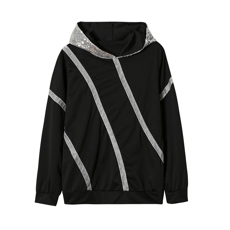 Damen Hoodie mit Glitzerakzenten und modernem Schnitt R&B