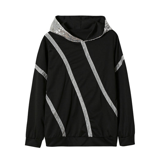 Damen Hoodie mit Glitzerakzenten und modernem Schnitt R&B