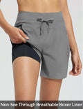 Damen Performance aktive Shorts mit integriertem Boxershorts-Futter R&B
