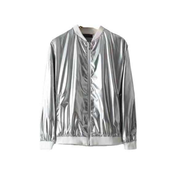 Herren modische Bomberjacke im glänzenden Design R&B