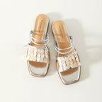 Damen Dekorative Riemchen-Sandalen mit glitternden Pailletten R&B