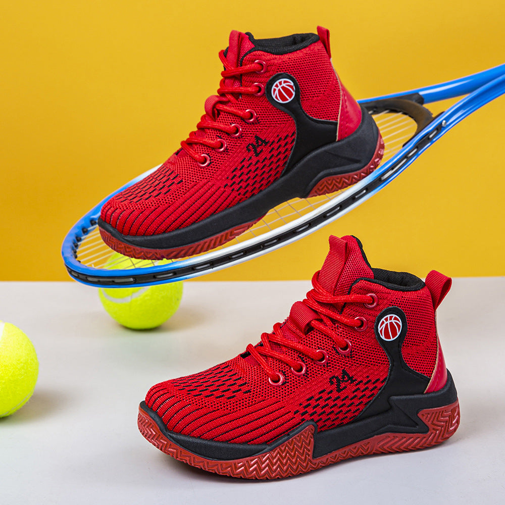 Damen Hochschnürbare Basketball-Sneaker mit atmungsaktiver Obermaterialstruktur R&B
