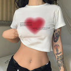 Damen Crop-T-Shirt mit fröhlichem Kirschmotiv R&B