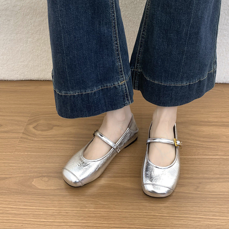 Damen Ballerinas mit dekorativem Riemchen und komfortablem Fußbett R&B