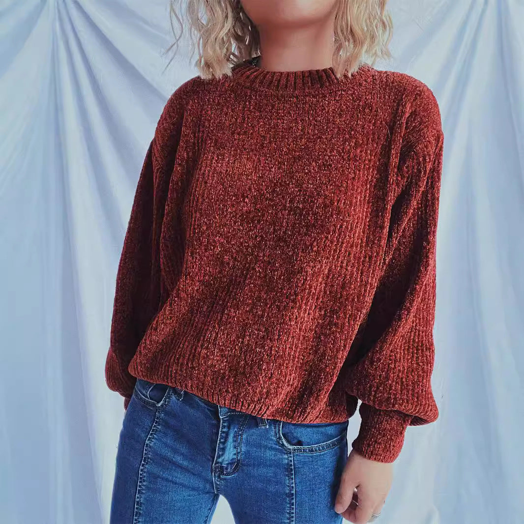 Damen Grobstrickpullover mit weitem Schnitt und strukturiertem Design R&B