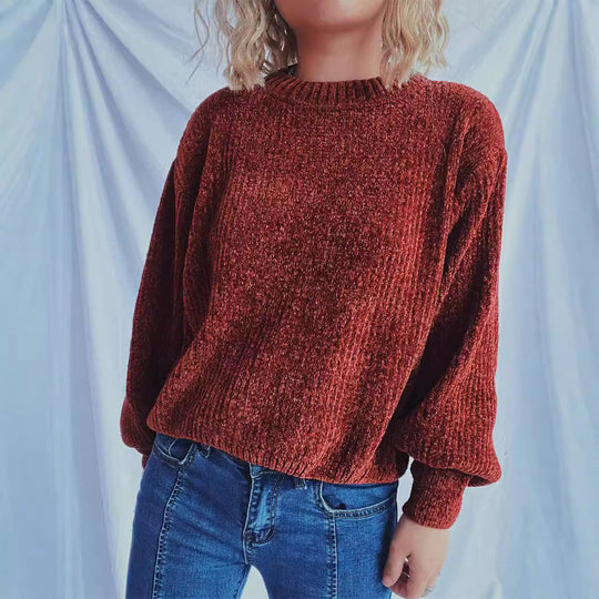 Damen Grobstrickpullover mit weitem Schnitt und strukturiertem Design R&B