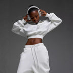 Damen lässiges und oversized Sweatset mit Reißverschluss