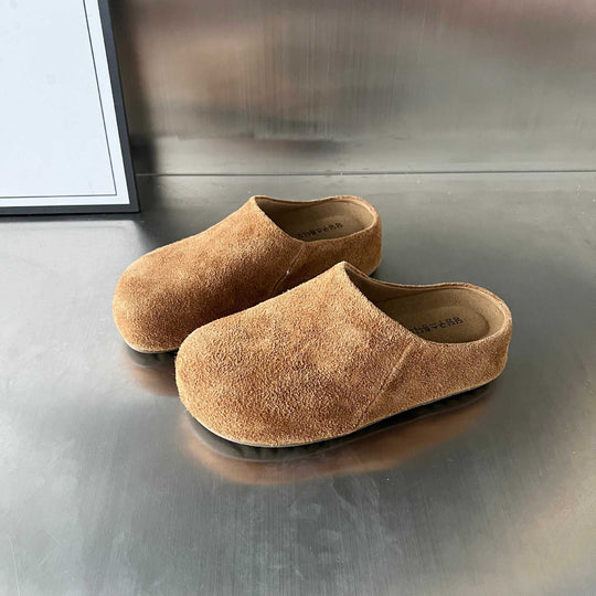 Damen Komfortable Hausschuhe aus weichem Wildleder mit gepolstertem Fußbett R&B
