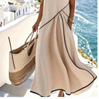 Damen Maxi-Kleid mit einzigartigem Wickeldesign R&B