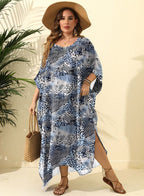 Damen Kaftan mit asymmetrischem Schnitt und tierischem Druck R&B