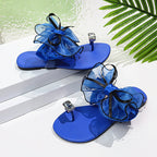 Damen extravagante Flip-Flops mit dekorativen Rüschen R&B