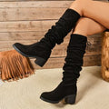 Damen Stiefel mit lässigem Raffungseffekt R&B