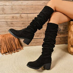 Damen Stiefel mit lässigem Raffungseffekt R&B