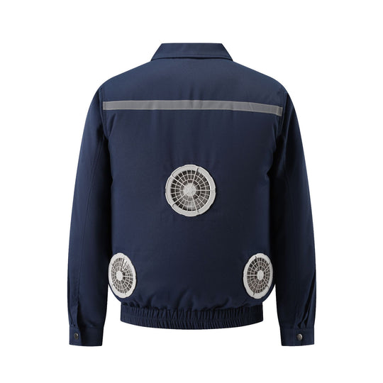 Herren nan belüftete Arbeitsjacke mit integrierten USB-Lüftern und externem Akkufach R&B