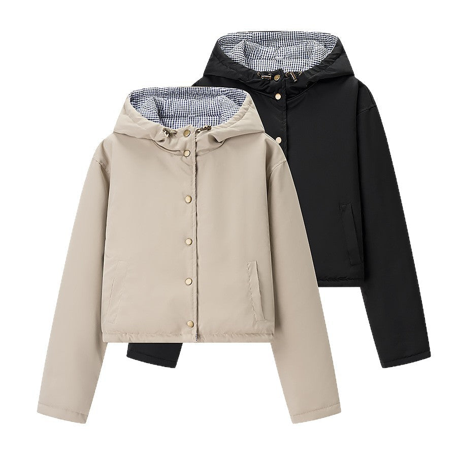 Damen Utility-Jacke mit abnehmbarer Kapuze und praktischen Taschen R&B
