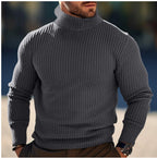 Herren nan gerippter Rollkragenpullover schmal geschnitten aus Feinstrick mit Stretch und thermoregulierender Wollmischung R&B
