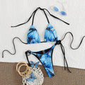 Damen Triangel-Bikini-Set mit floralem Schmetterlingsdesign R&B