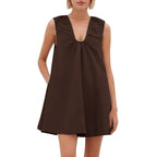 Damen Lässiges Sommerkleid mit Rüschen-Ausschnitt R&B