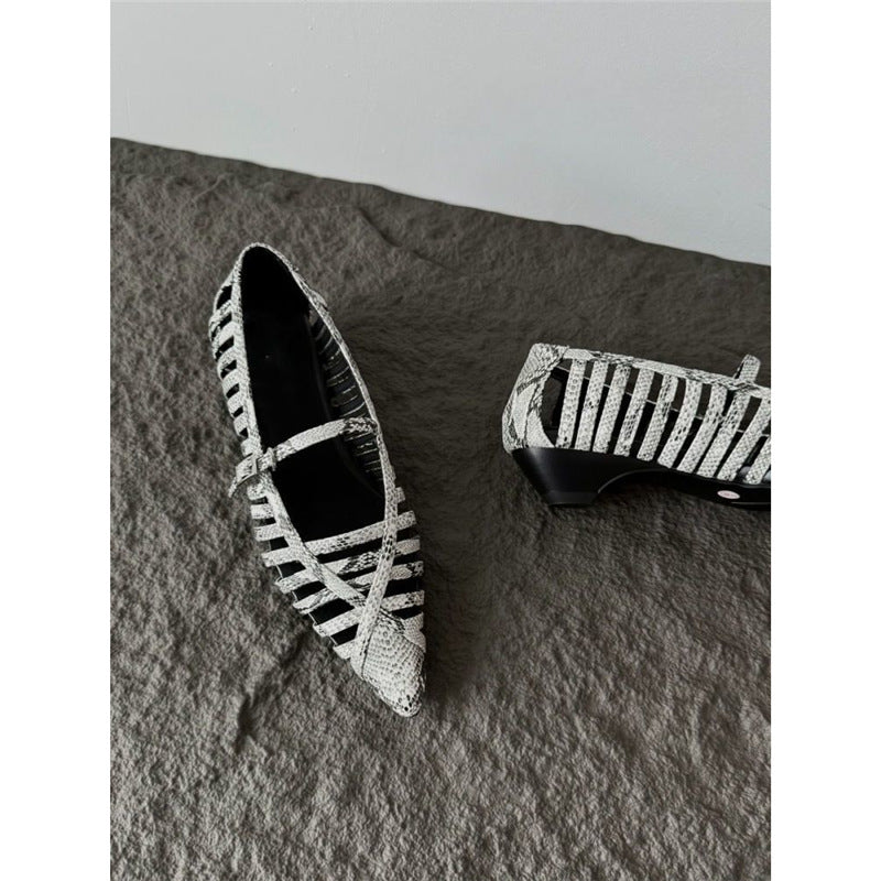 Damen Riemchen Ballerinas mit transparentem Design R&B