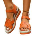 Damen Komfortable Wedge-Sandaletten mit dekorativem Schleifen-Design und rutschfester Sohle R&B