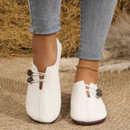 Damen Mokassins mit dekorativem Knopfdesign und atmungsaktive Schaft R&B