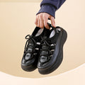 Damen Sportliche Sneakers mit elastischem Schnürsystem und gepolsterter Sohle R&B