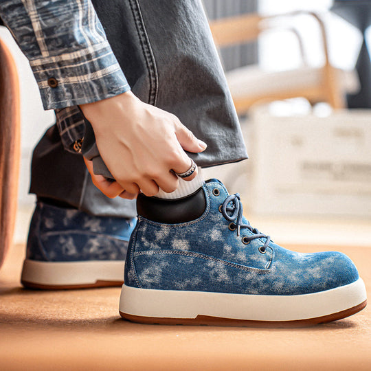 Damen Hochwertige Denim-Boots mit rutschfester Sohle und atmungsaktivem Innenfutter R&B
