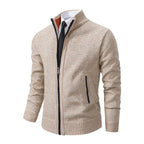 Herren modische Strickjacke mit hohem Kragen und Reißverschluss R&B
