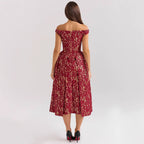 Damen Spitzenkleid mit schulterfreiem Design und elegantem Rock R&B