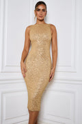 Damen Glamouröses Pailletten-Cocktailkleid mit figurbetontem Schnitt