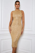 Damen Glamouröses Pailletten-Cocktailkleid mit figurbetontem Schnitt