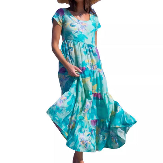 Damen maxikleid mit traumhaften Blumendruck R&B