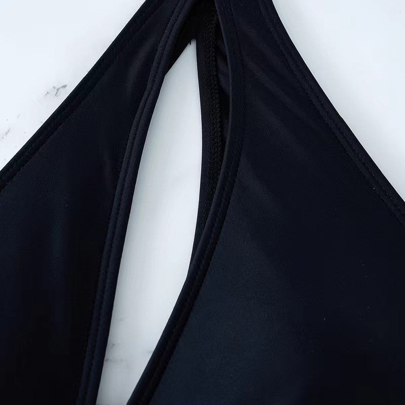 Damen Einteiler Badeanzug mit asymmetrischem Schnitt und Raffung R&B