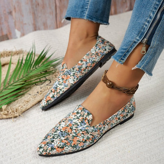 Damen Ballerinas mit eleganter Tweed-Oberfläche R&B