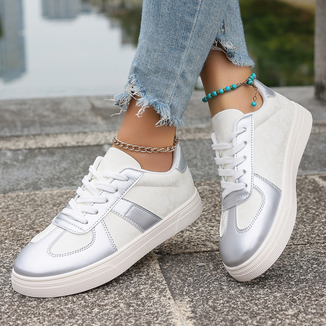Damen Sneakers im modernen Retro-Design mit atmungsaktiven Einsätzen R&B