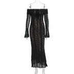 Damen Elegantes Spitzenkleid im figurbetonten Schnitt mit Off-Shoulder Design R&B