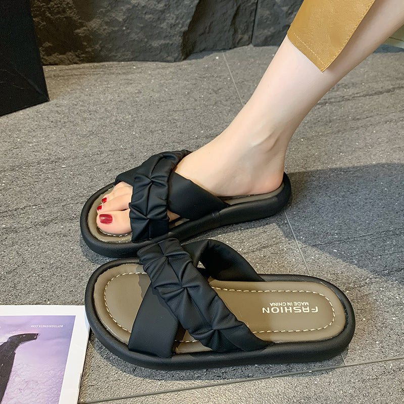 Damen Bequeme Sandalen mit modischem Flecht-Design R&B