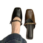 Damen luftige Clogs mit elegantem Kettenakzent und ergonomischer Fußbettgestaltung R&B