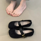 Damen elegante Ballerina-Schuhe mit dekorativem Riemchen und komfortablem Fußbett R&B