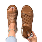 Damen Bequeme und luftige Sandalen mit Netzdesign und ergonomischer Fußbettung R&B