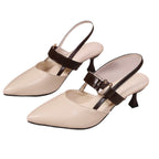 Damen Slingback-Pumps mit elegantem spitzem Design und modischem Riemen R&B