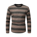 Herren Langarmshirt aus strukturiertem Material mit modischem Streifenmuster R&B