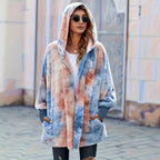 Damen Kapuzenjacke aus kuscheligem Teddyfell