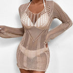 Damen elegantes gehäkeltes Strandkleid R&B