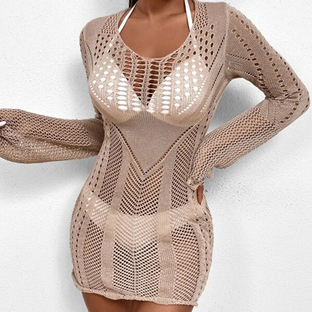 Damen elegantes gehäkeltes Strandkleid R&B