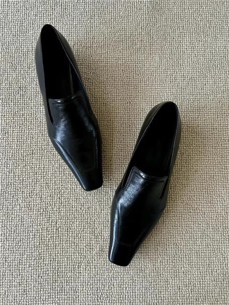 Damen edle Leder Loafers R&B